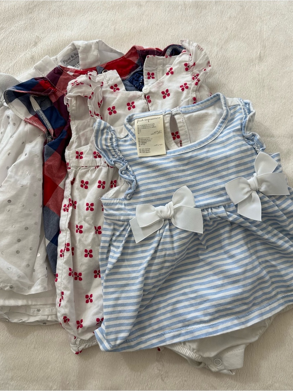Baby Girl 4pc Bundle 0-6M Gymboree Carter’s Piper & Posie First Impressions